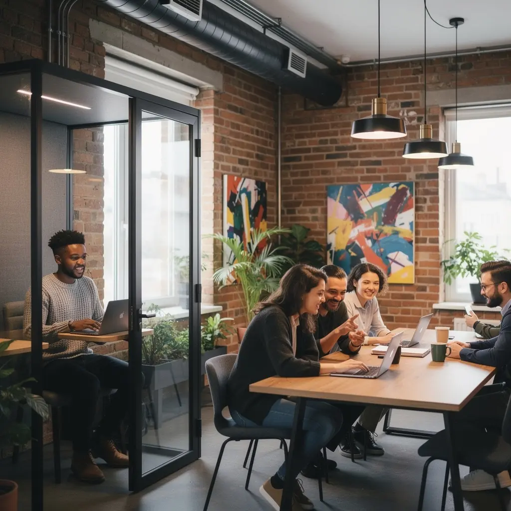 Эргономичное пространство для встреч с возможностью конфиденциального общения.